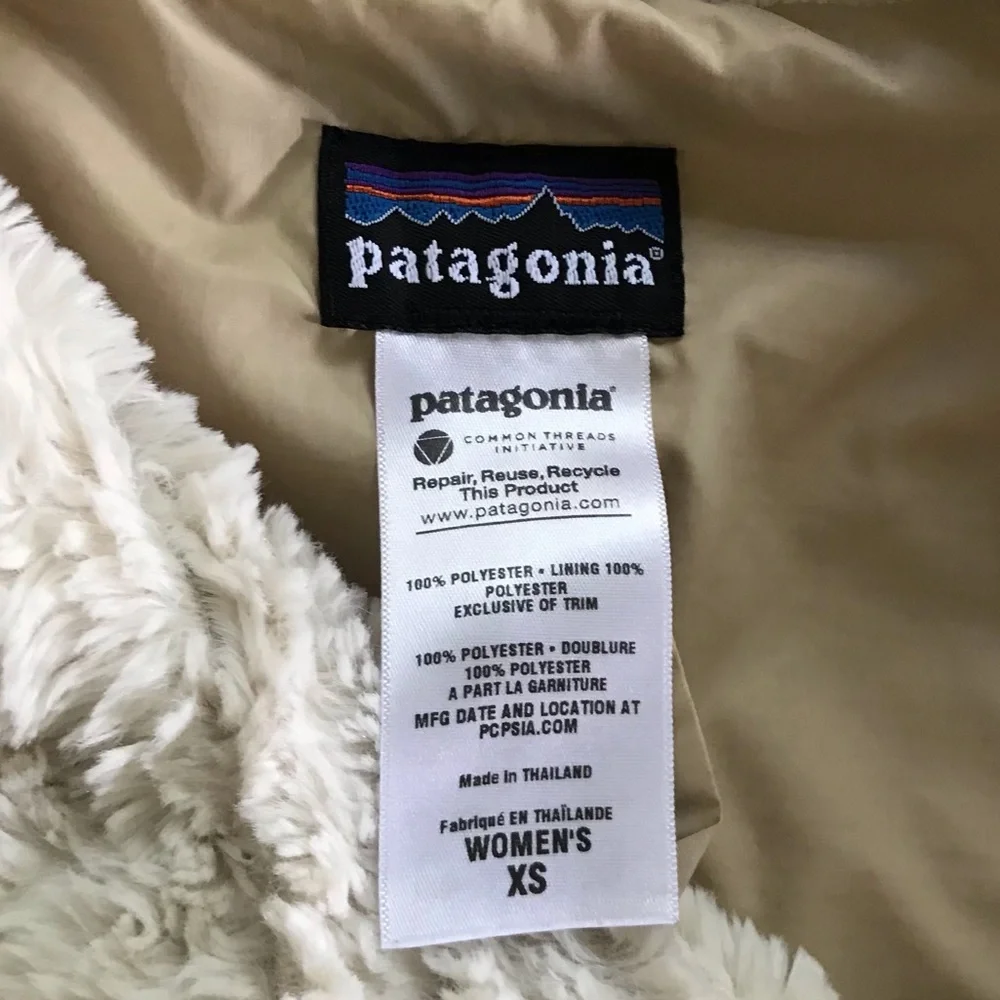 Patagonia Pelage Faux Fur Ivory Jacket